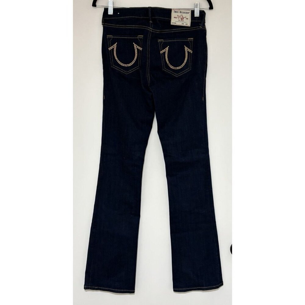 True Religion Becca Mid Rise Bootcut Women’s Dark Blue Jeans Size 28
